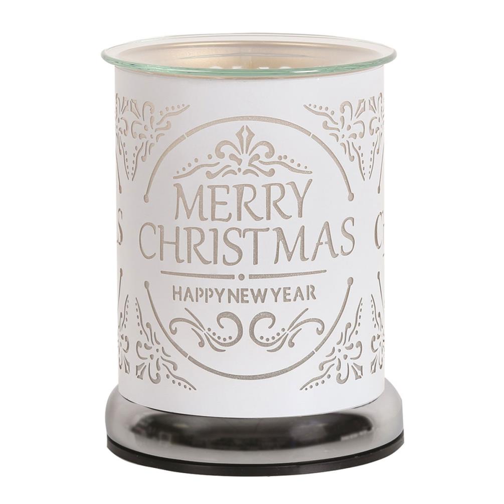 Aroma White Merry Christmas Cylinder Electric Wax Melt Warmer Extra Image 1